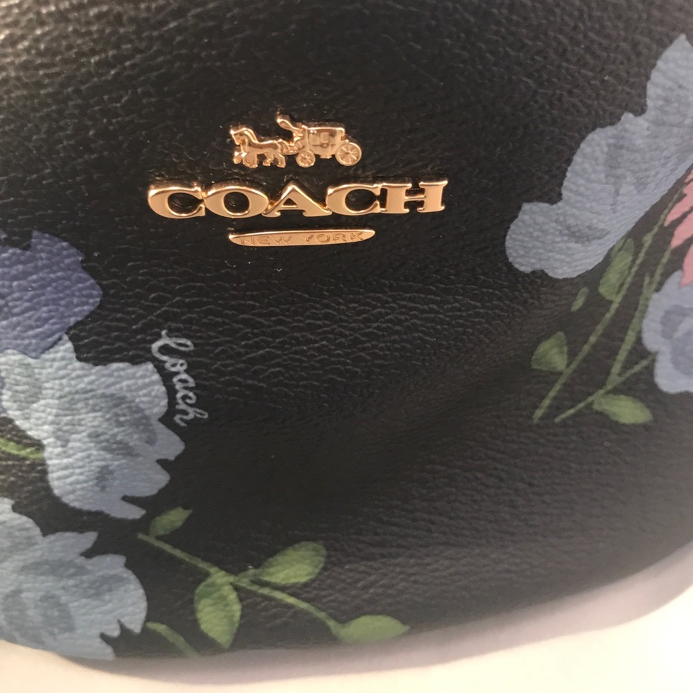 Coach Belted Bag With Painted Peony Print - Picture 2 of 8